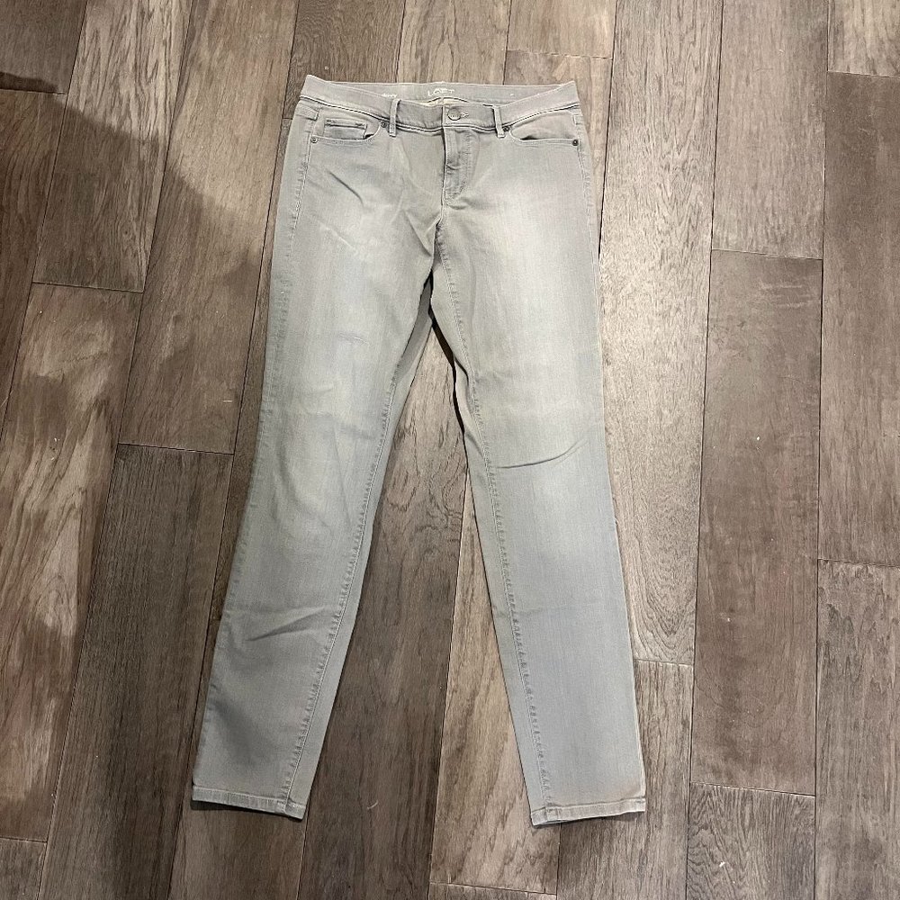 EUC Ann Taylor Loft Modern Skinny Gray Jeans - 12T